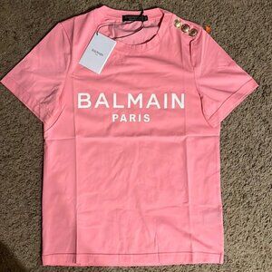 NWT BALMAIN T SHIRT XS PINK